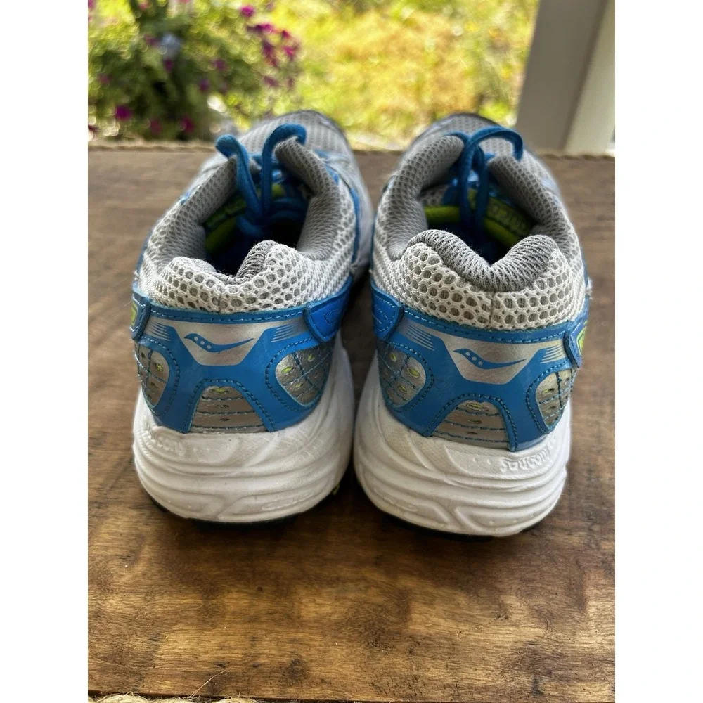 Saucony Grid Cohesion Womens 8 Running Shoes Silver Blue Athletic Sneakers